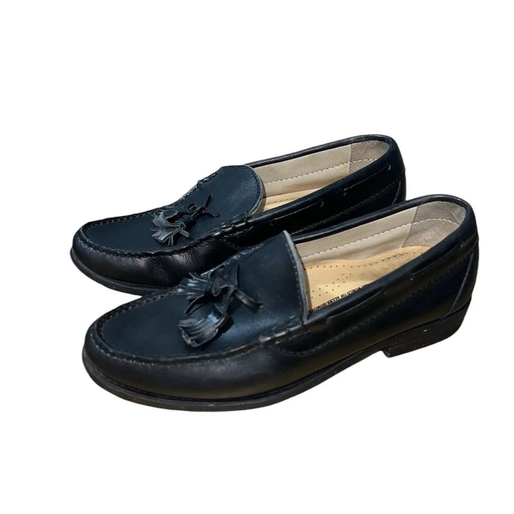 Allen Edmonds Coventry Tassel Loafers Mens Size 8 Black Leather Slip On Shoes